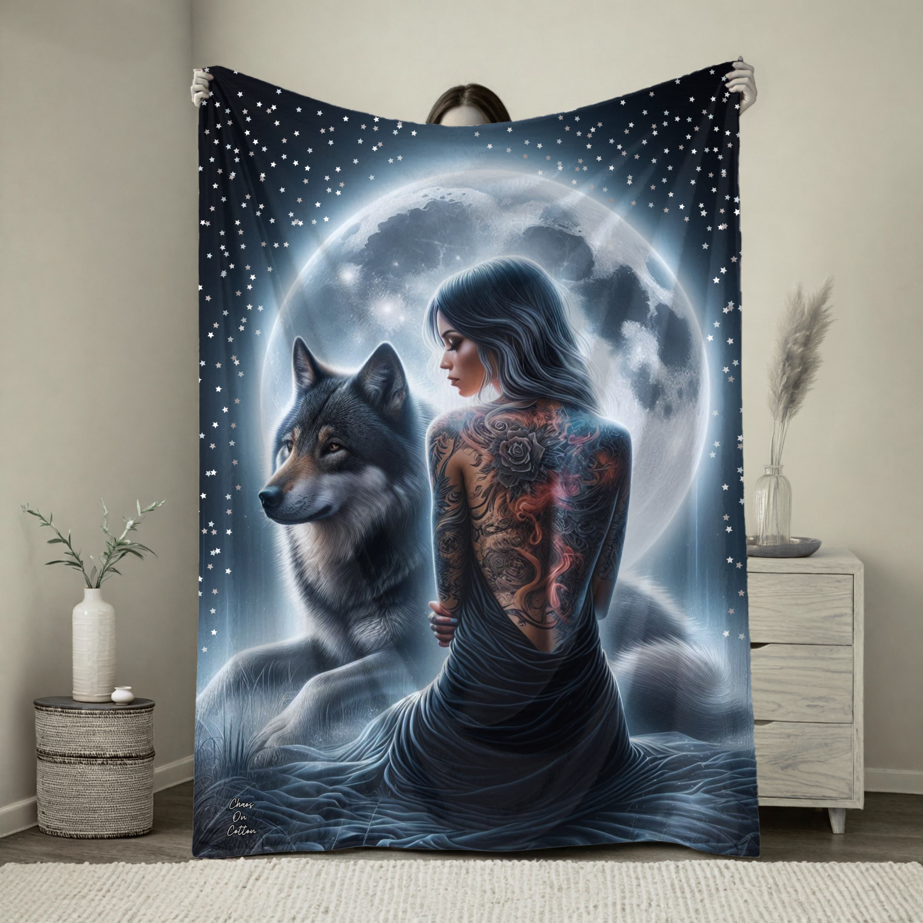 WOLF MOONLIGHT BLANKET