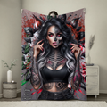 SKULL GIRL ADULT BLANKET