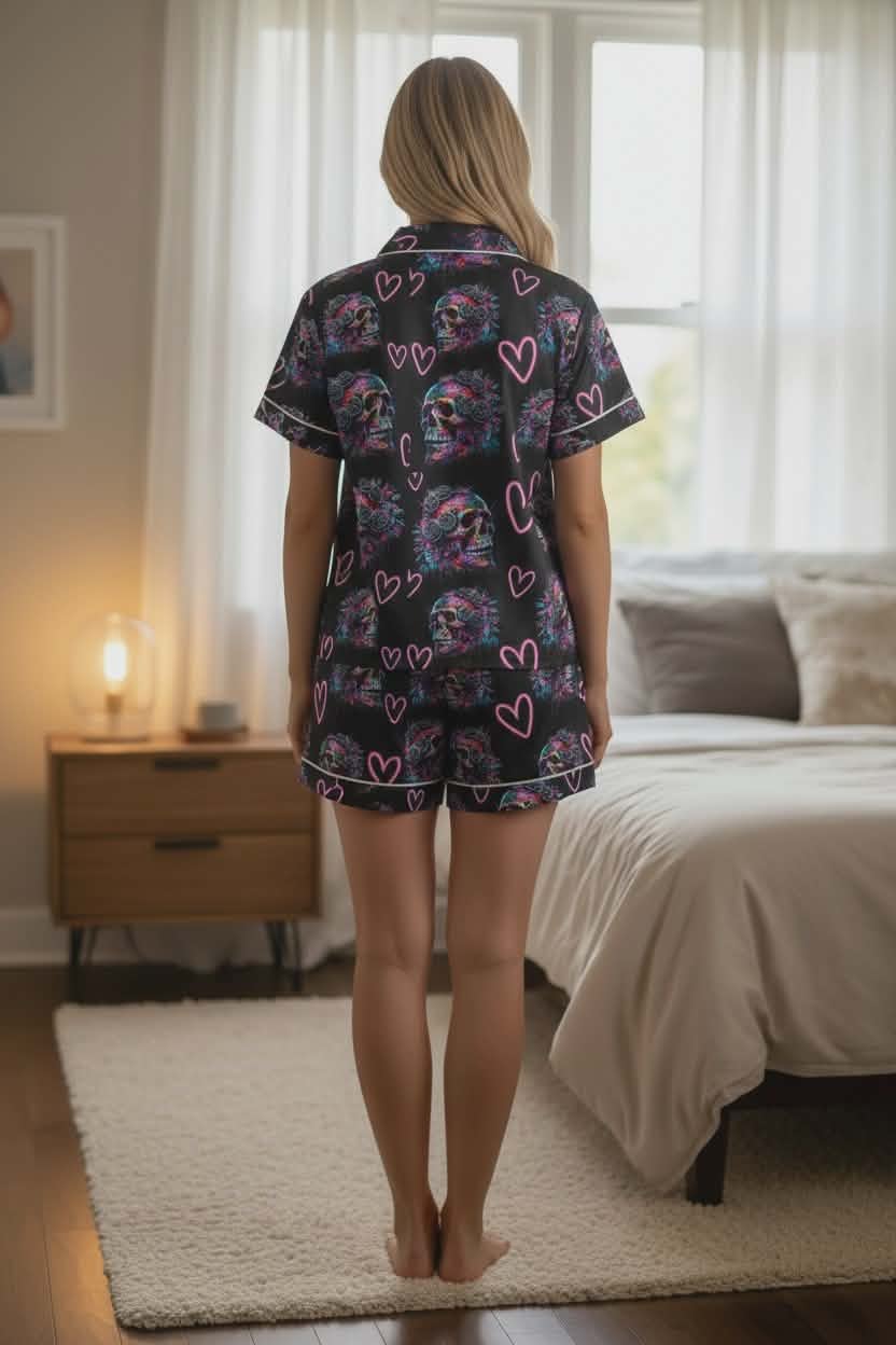 NEON SKULL DREAMS PYJAMA SET