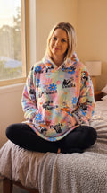 Forest friends Fleece-lined hooded blanket